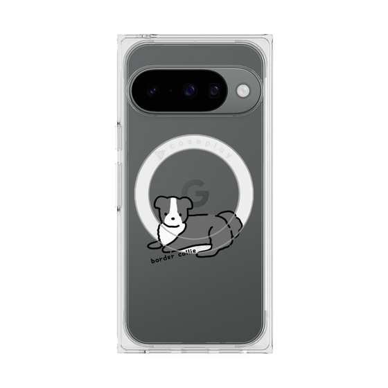 プレミアムスクエアケース with Pixelsnap［ オリジナル - CASEPLAYイヌ - border collie ］
