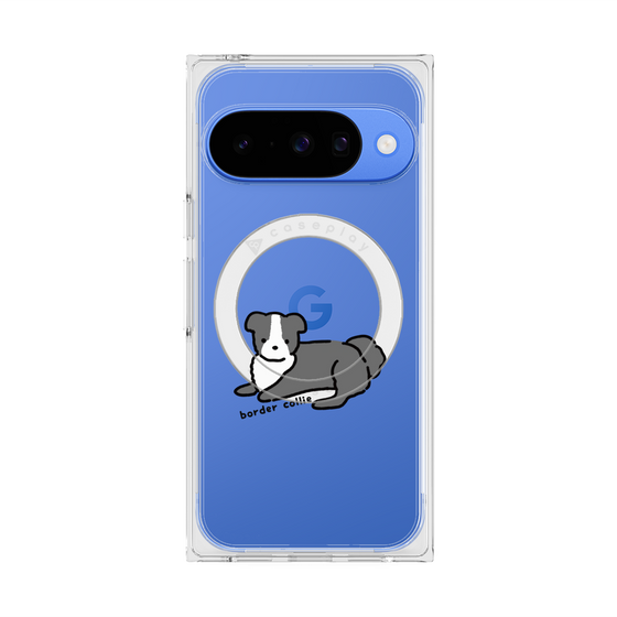 プレミアムスクエアケース with Pixelsnap［ オリジナル - CASEPLAYイヌ - border collie ］