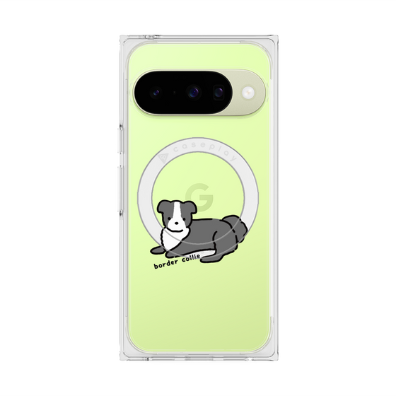 プレミアムスクエアケース with Pixelsnap［ オリジナル - CASEPLAYイヌ - border collie ］