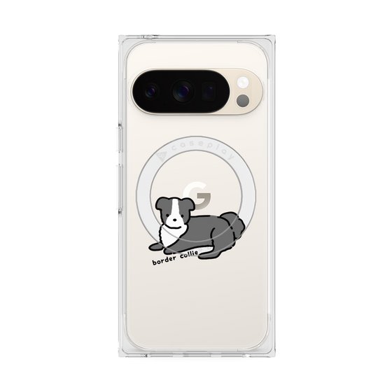 プレミアムスクエアケース with Pixelsnap［ オリジナル - CASEPLAYイヌ - border collie ］