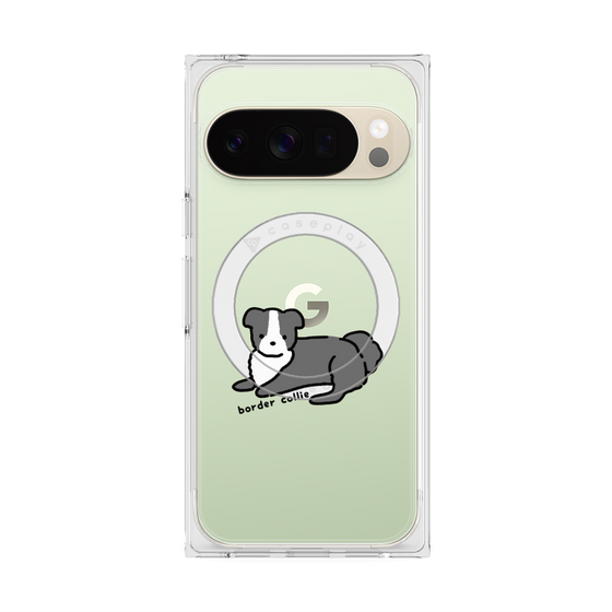 プレミアムスクエアケース with Pixelsnap［ オリジナル - CASEPLAYイヌ - border collie ］