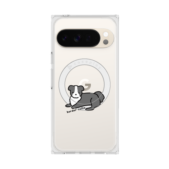 プレミアムスクエアケース with Pixelsnap［ オリジナル - CASEPLAYイヌ - border collie ］