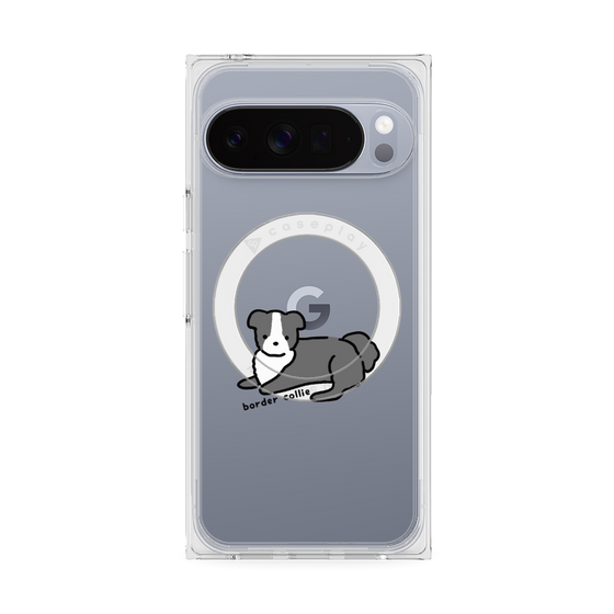 プレミアムスクエアケース with Pixelsnap［ オリジナル - CASEPLAYイヌ - border collie ］