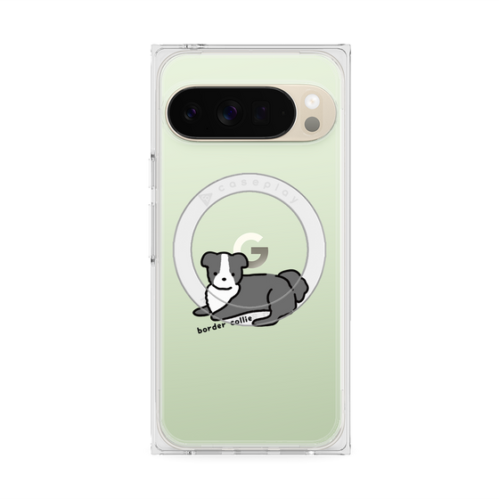 プレミアムスクエアケース with Pixelsnap［ オリジナル - CASEPLAYイヌ - border collie ］