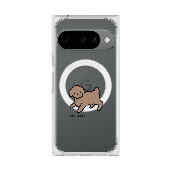 プレミアムスクエアケース with Pixelsnap［ オリジナル - CASEPLAYイヌ - toy pooh ］