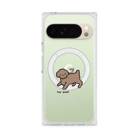 プレミアムスクエアケース with Pixelsnap［ オリジナル - CASEPLAYイヌ - toy pooh ］