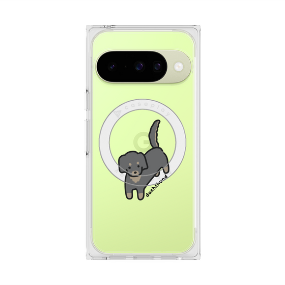 プレミアムスクエアケース with Pixelsnap［ オリジナル - CASEPLAYイヌ - dachsund ］