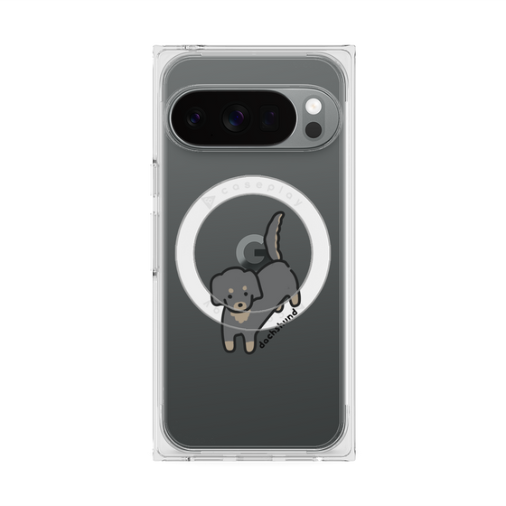 プレミアムスクエアケース with Pixelsnap［ オリジナル - CASEPLAYイヌ - dachsund ］