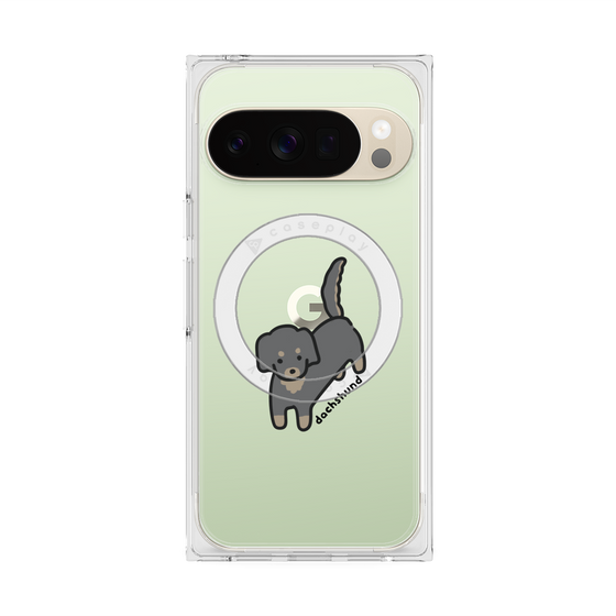 プレミアムスクエアケース with Pixelsnap［ オリジナル - CASEPLAYイヌ - dachsund ］