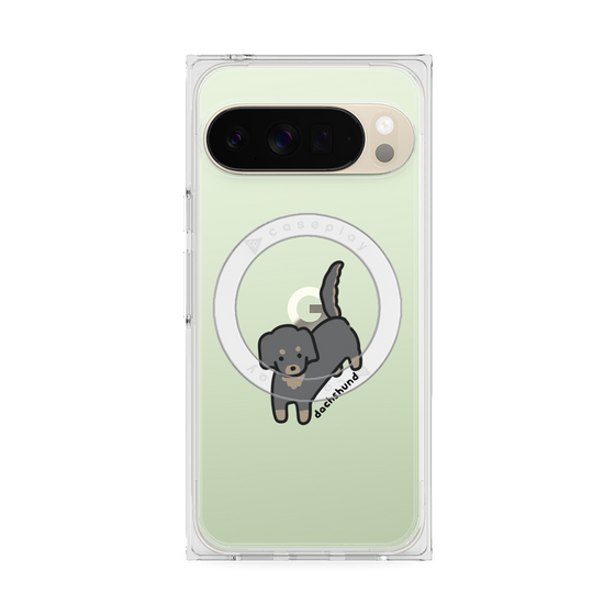 プレミアムスクエアケース with Pixelsnap［ オリジナル - CASEPLAYイヌ - dachsund ］