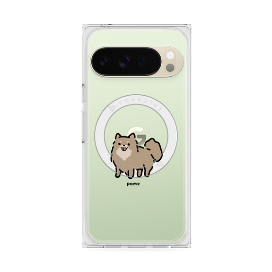 プレミアムスクエアケース with Pixelsnap［ オリジナル - CASEPLAYイヌ - pome ］