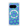 プレミアムスクエアケース with Pixelsnap［ オリジナル - 推し色水玉 - グリーン ］