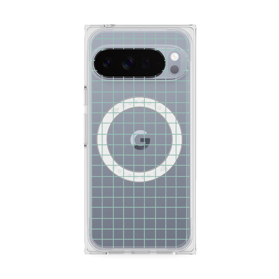 プレミアムスクエアケース with Pixelsnap［ オリジナル - 推し色チェック - グリーン ］