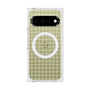 プレミアムスクエアケース with Pixelsnap［ オリジナル - 推し色チェック - ホワイト ］