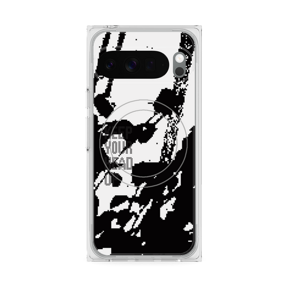 プレミアムスクエアケース with Pixelsnap［ オリジナル - ドットオーバーレイ - KEEP YOUR HEAD UP/C ］