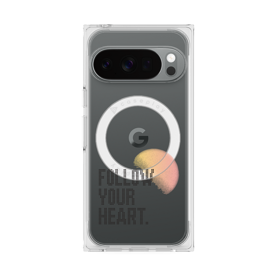プレミアムスクエアケース with Pixelsnap［ オリジナル - ドットオーバーレイ - FOLLOW YOUR HEART/A ］