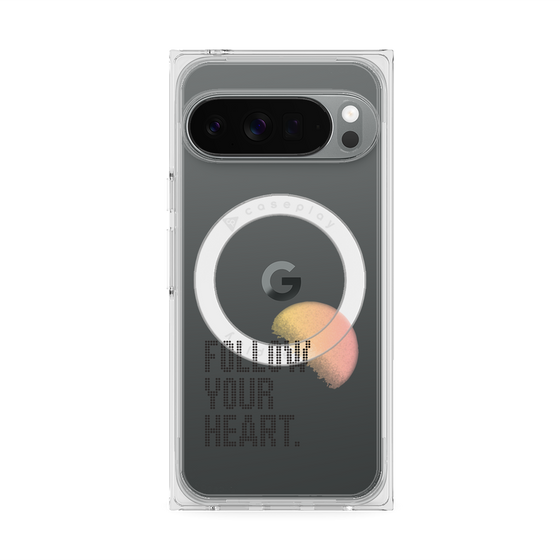 プレミアムスクエアケース with Pixelsnap［ オリジナル - ドットオーバーレイ - FOLLOW YOUR HEART/A ］
