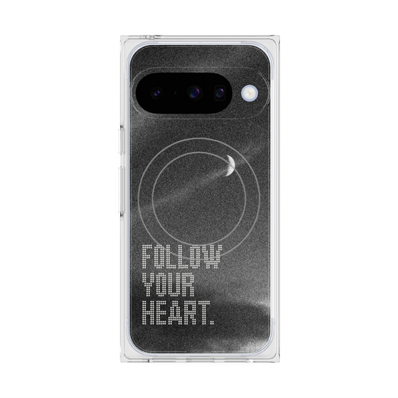 プレミアムスクエアケース with Pixelsnap［ オリジナル - ドットオーバーレイ - FOLLOW YOUR HEART/B ］