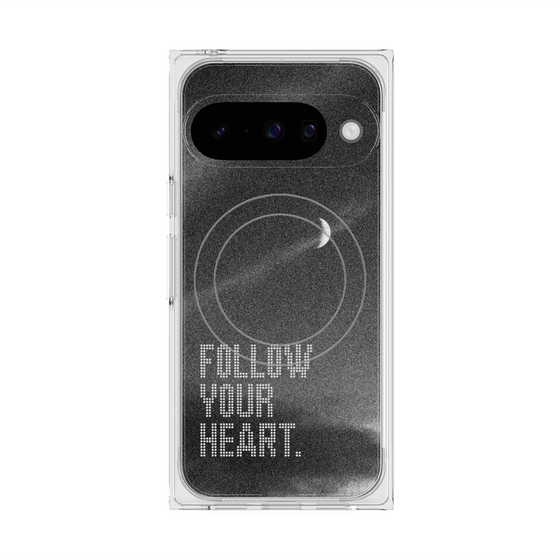 プレミアムスクエアケース with Pixelsnap［ オリジナル - ドットオーバーレイ - FOLLOW YOUR HEART/B ］