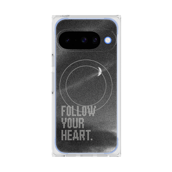 プレミアムスクエアケース with Pixelsnap［ オリジナル - ドットオーバーレイ - FOLLOW YOUR HEART/B ］