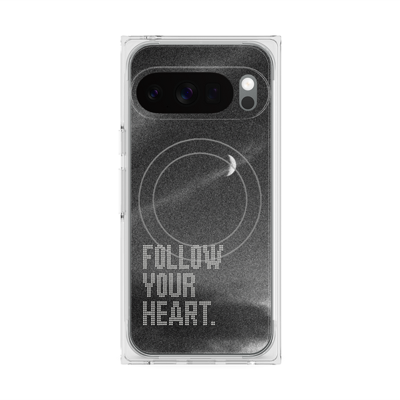 プレミアムスクエアケース with Pixelsnap［ オリジナル - ドットオーバーレイ - FOLLOW YOUR HEART/B ］