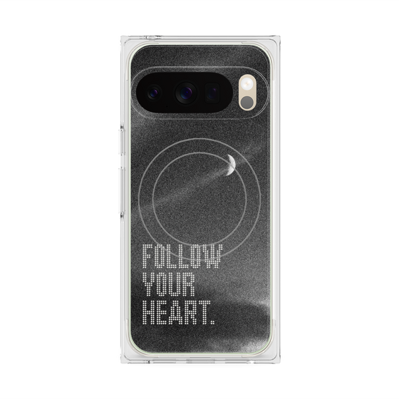 プレミアムスクエアケース with Pixelsnap［ オリジナル - ドットオーバーレイ - FOLLOW YOUR HEART/B ］