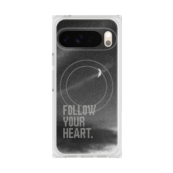プレミアムスクエアケース with Pixelsnap［ オリジナル - ドットオーバーレイ - FOLLOW YOUR HEART/B ］