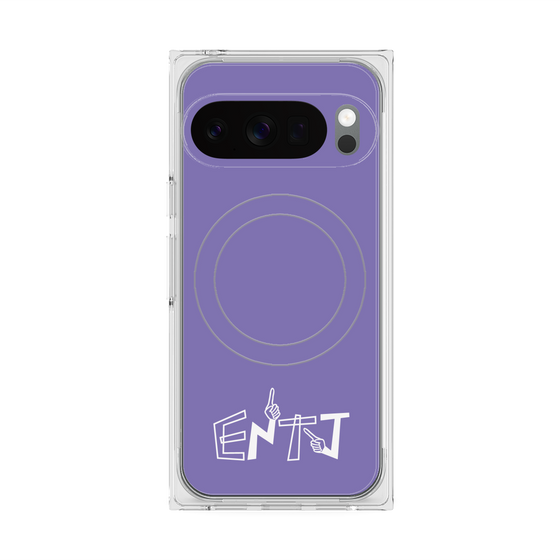 プレミアムスクエアケース with Pixelsnap［ オリジナル - ENTJ 指揮官 - アルファベット - パープル ］