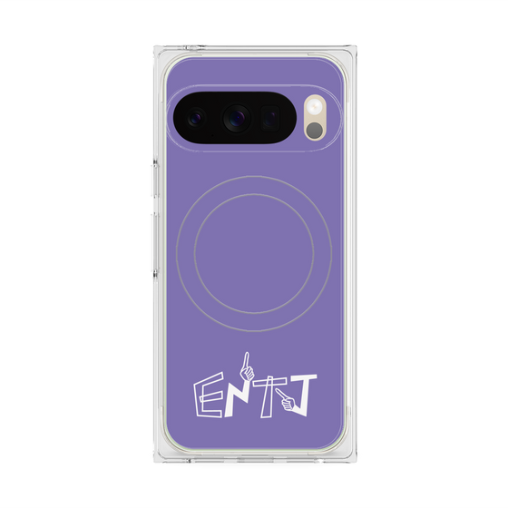 プレミアムスクエアケース with Pixelsnap［ オリジナル - ENTJ 指揮官 - アルファベット - パープル ］