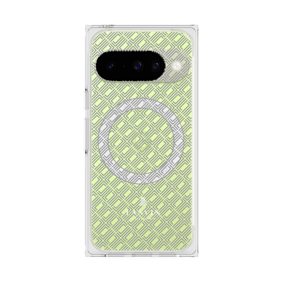プレミアムスクエアケース with Pixelsnap［ LANVIN COLLECTION - ロゴパターン ］
