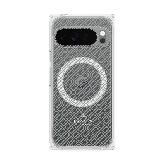 プレミアムスクエアケース with Pixelsnap［ LANVIN COLLECTION - ロゴパターン ］