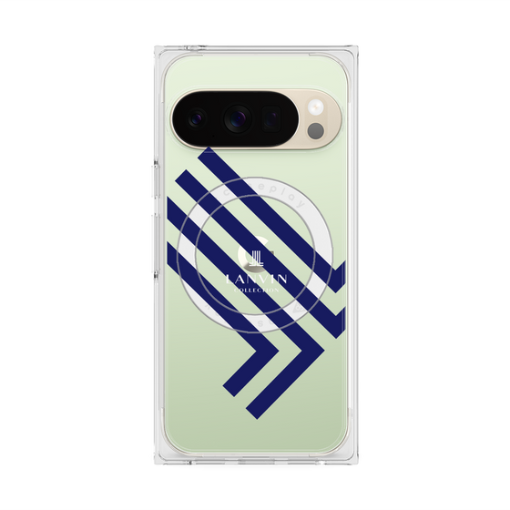 プレミアムスクエアケース with Pixelsnap［ LANVIN COLLECTION - ロゴ - ネイビー ］