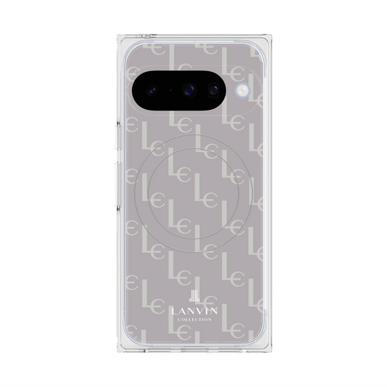プレミアムスクエアケース with Pixelsnap［ LANVIN COLLECTION - ジオメトリック - ライラック ］
