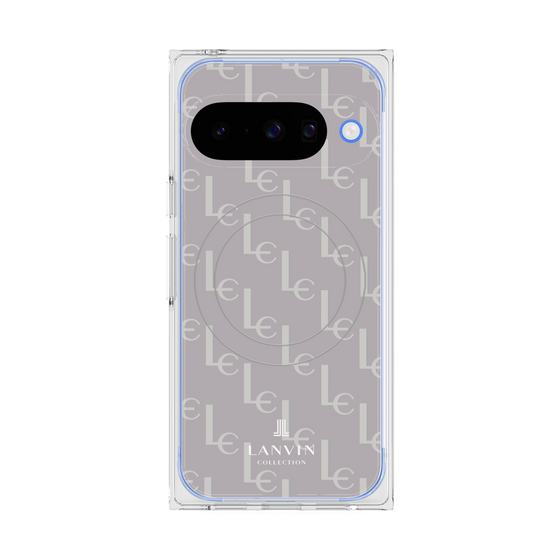 プレミアムスクエアケース with Pixelsnap［ LANVIN COLLECTION - ジオメトリック - ライラック ］