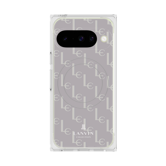プレミアムスクエアケース with Pixelsnap［ LANVIN COLLECTION - ジオメトリック - ライラック ］