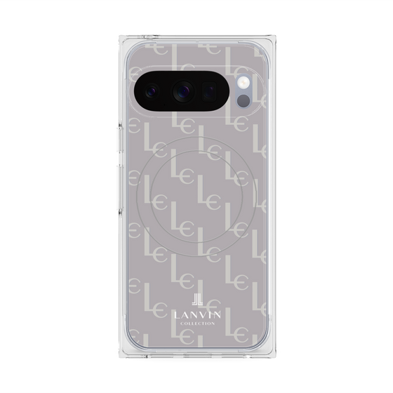 プレミアムスクエアケース with Pixelsnap［ LANVIN COLLECTION - ジオメトリック - ライラック ］