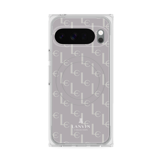 プレミアムスクエアケース with Pixelsnap［ LANVIN COLLECTION - ジオメトリック - ライラック ］