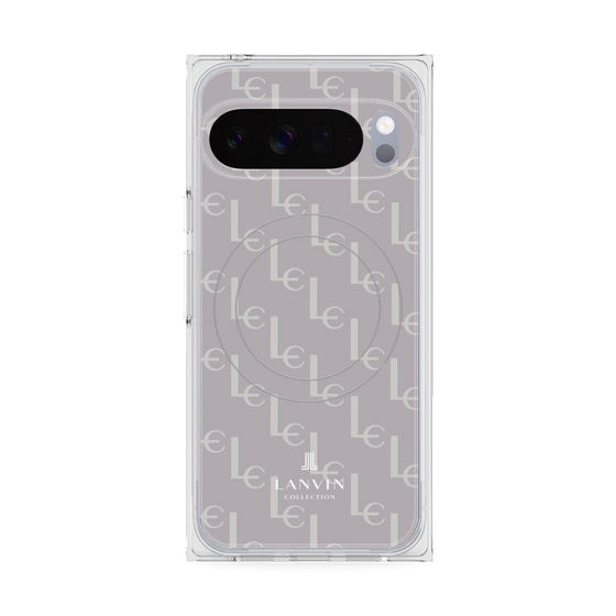 プレミアムスクエアケース with Pixelsnap［ LANVIN COLLECTION - ジオメトリック - ライラック ］