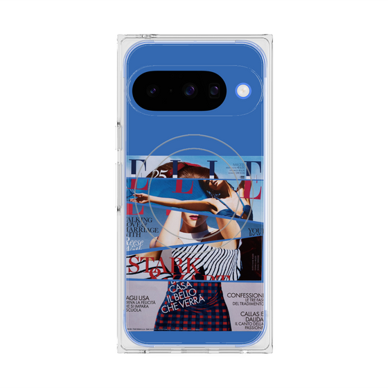 プレミアムスクエアケース with Pixelsnap［ ELLE - 80 YEARS LIBERTY ］