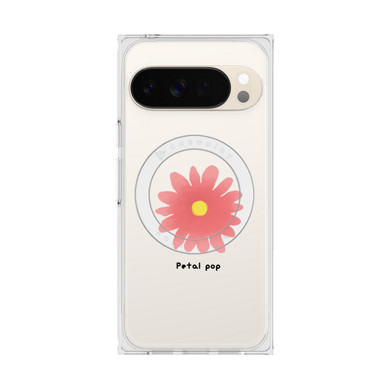 プレミアムスクエアケース with Pixelsnap［ Mod Deco - オリジナル - フラワー/E ］