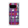 プレミアムスクエアケース with Pixelsnap［ LANVIN en Bleu - Plaid ］