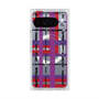 プレミアムスクエアケース with Pixelsnap［ LANVIN en Bleu - Plaid ］