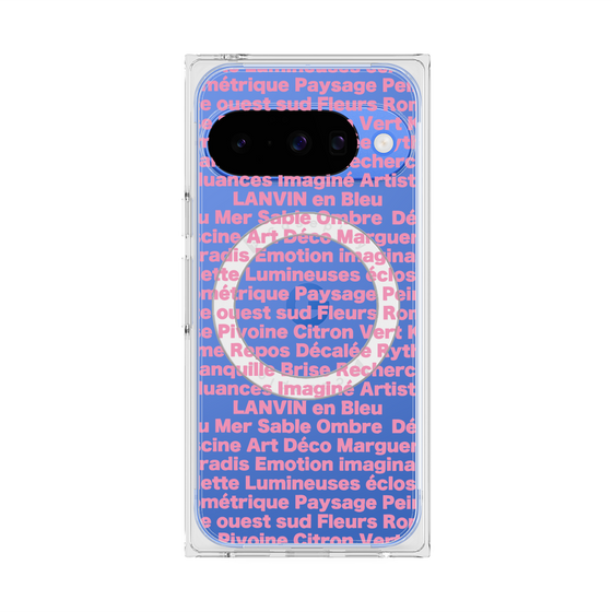 プレミアムスクエアケース with Pixelsnap［ LANVIN en Bleu - Letters ］