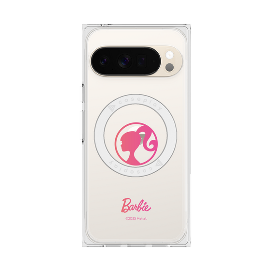 プレミアムスクエアケース with Pixelsnap［ Barbie - ロゴ ］