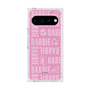 プレミアムスクエアケース with Pixelsnap［ Barbie - ロゴパターン3 ］
