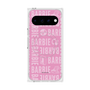 プレミアムスクエアケース with Pixelsnap［ Barbie - ロゴパターン3 ］
