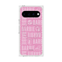 プレミアムスクエアケース with Pixelsnap［ Barbie - ロゴパターン3 ］