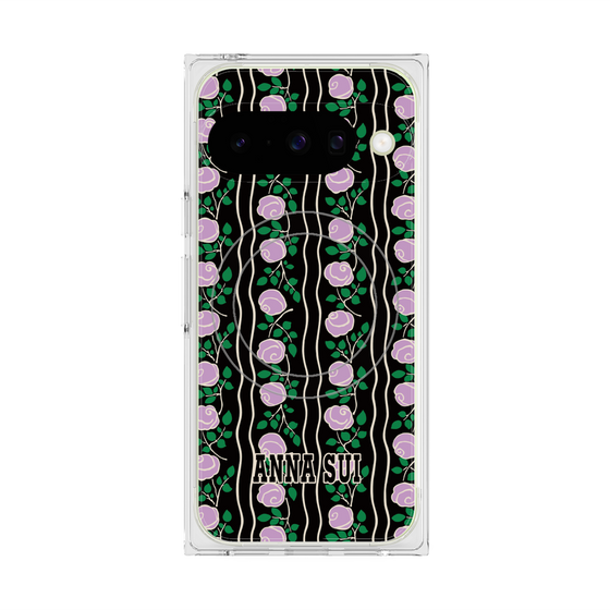 プレミアムスクエアケース with Pixelsnap［ ANNA SUI - ROSE STRIPE ］