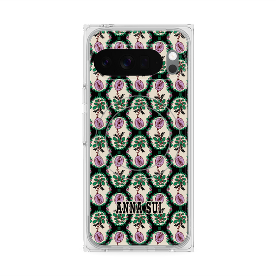 プレミアムスクエアケース with Pixelsnap［ ANNA SUI - ROSE CAMEO ］