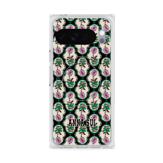 プレミアムスクエアケース with Pixelsnap［ ANNA SUI - ROSE CAMEO ］